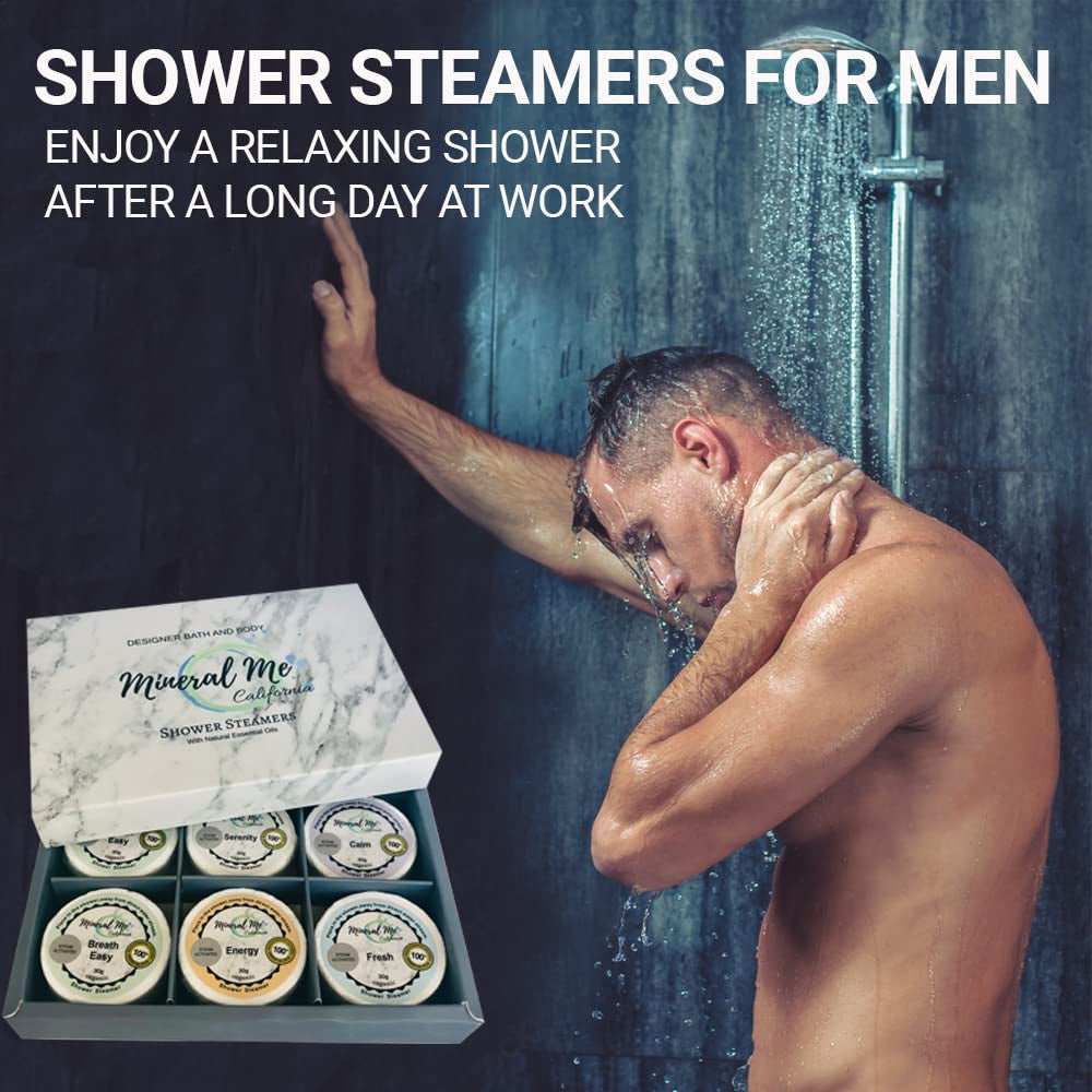 Organic Shower Steamers Aromatherapy - Natural Shower Bombs Vapor Tablets for Aromatherapy, Shower Tablets for Home Spa, Shower Melts, Relaxing Self Care Easter Basket Essentials for Men, Women