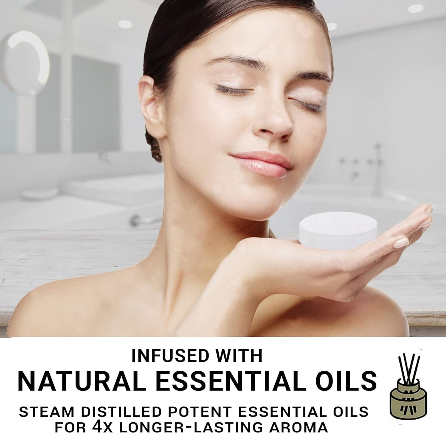 Organic Shower Steamers Aromatherapy - Natural Shower Bombs Vapor Tablets for Aromatherapy, Shower Tablets for Home Spa, Shower Melts, Relaxing Self Care Easter Basket Essentials for Men, Women