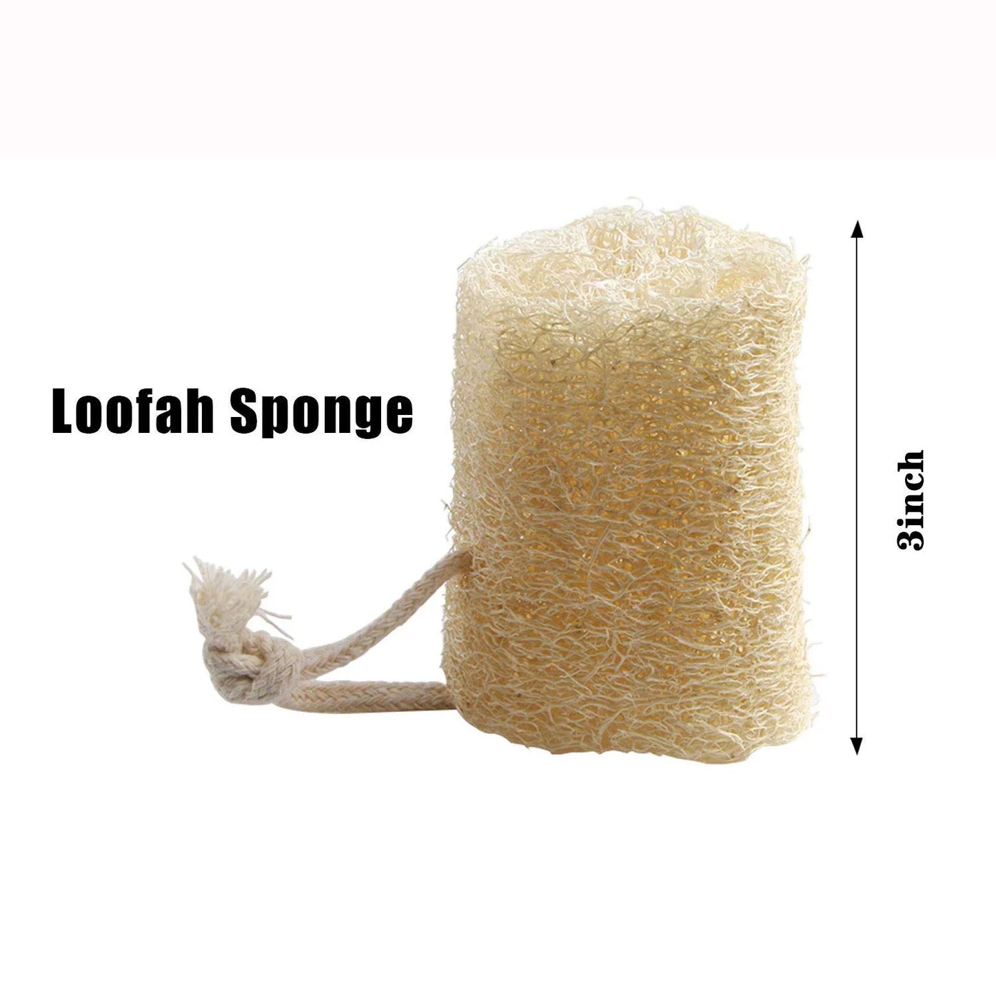 Loofa Body Scrubber - 4 PCS Exfoliating Loofah Back Scrubber Natural Luffa Shower Bath Sponge Exfoliating Washcloth Face Scrubber Pad for Deep Clean & Invigorate Your Skin