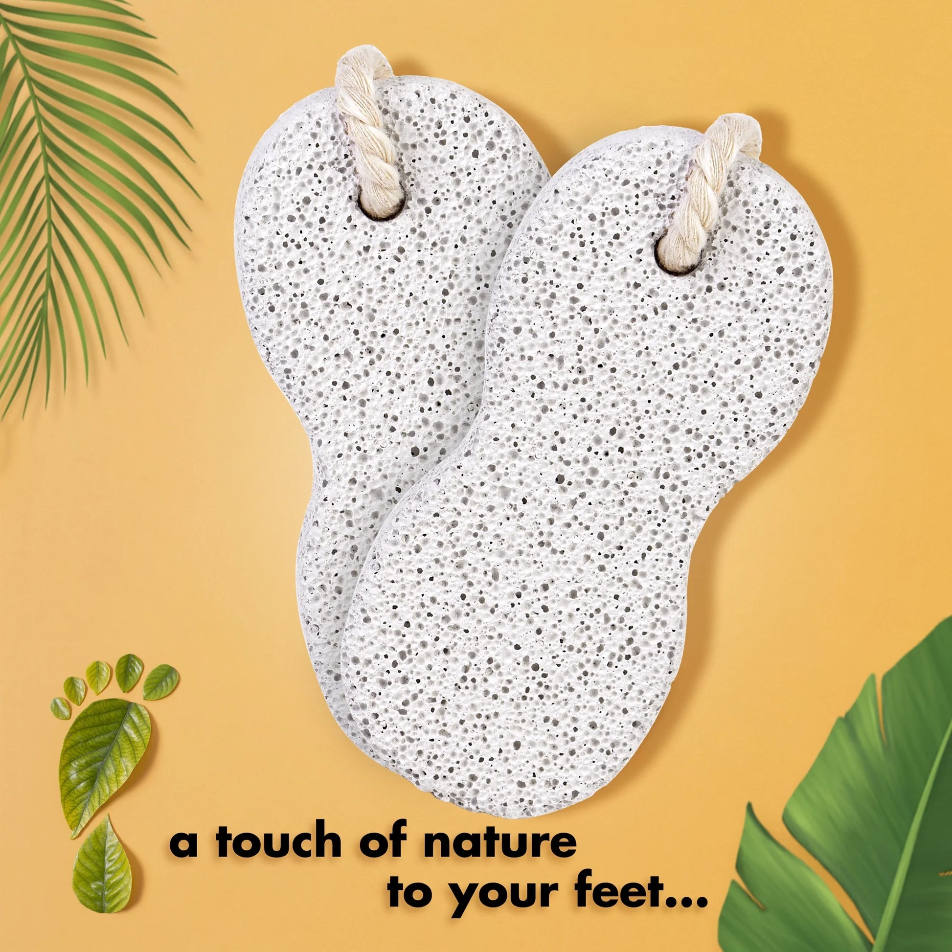 Foot Pumice Stone - Lava Stone for Feet Callus - Foot Scrubbers for Use in Shower - Pack of 2