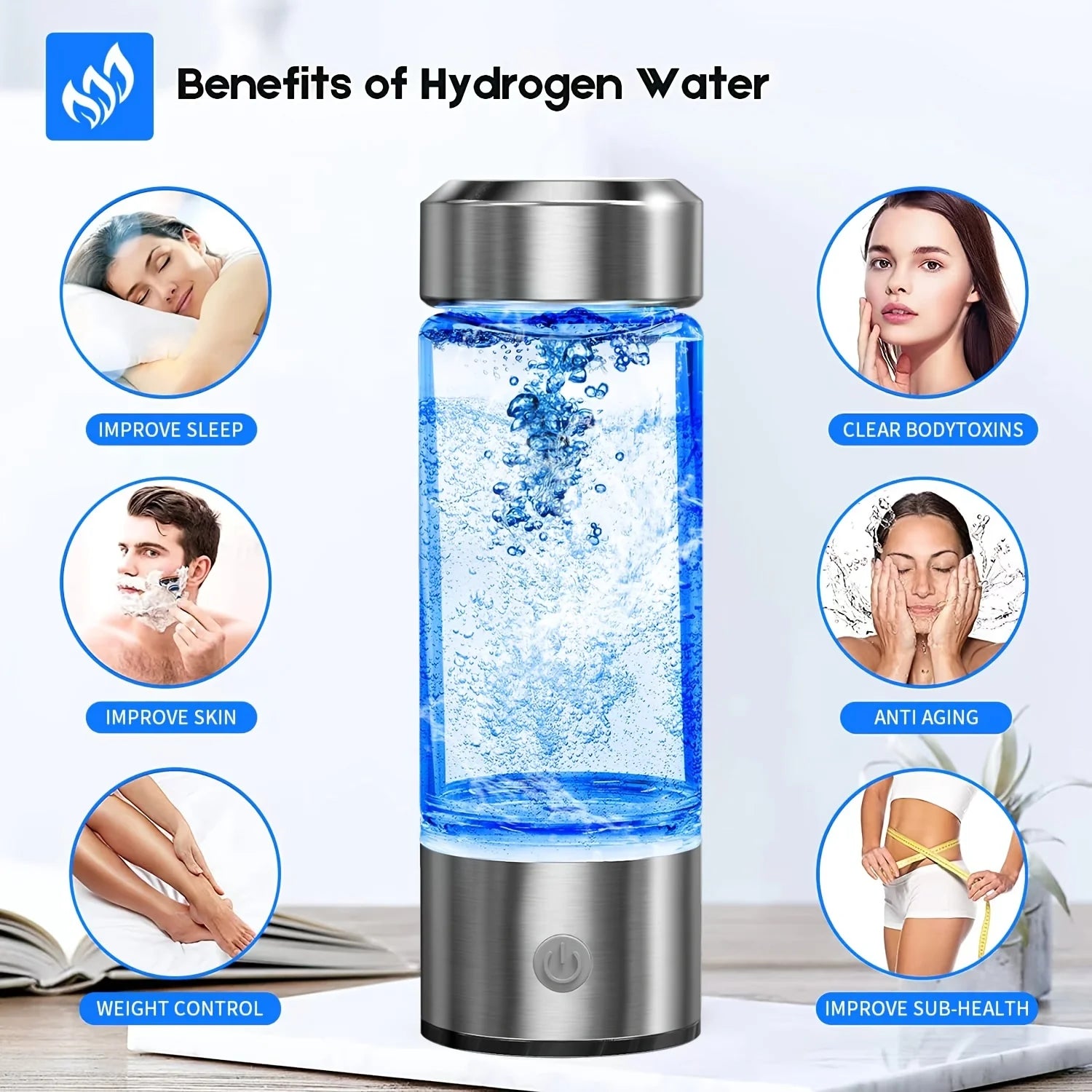 Look Younger - Rechargeable Portable Ionizer Hydrogen Water Bottle