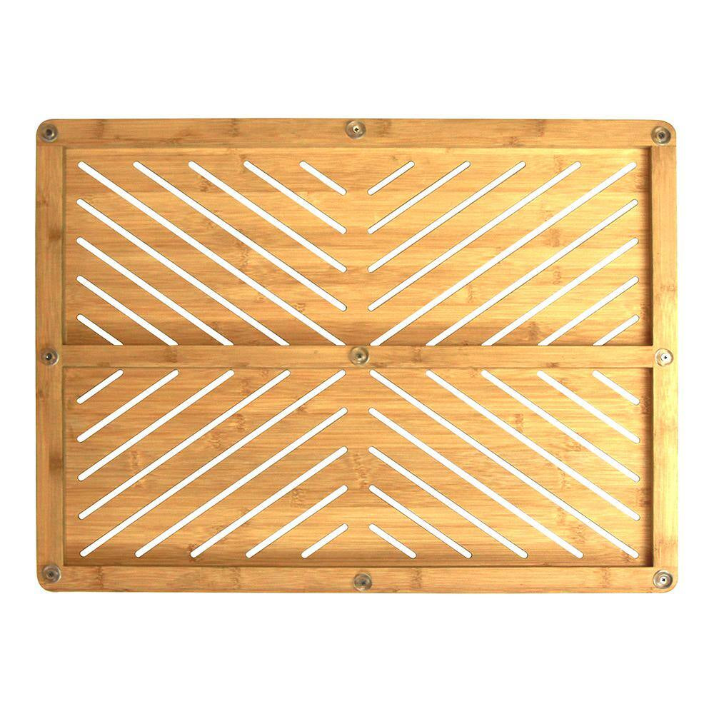 Natural 17.75 In. X 23.75 In. Bamboo Floor and Bath Mat
