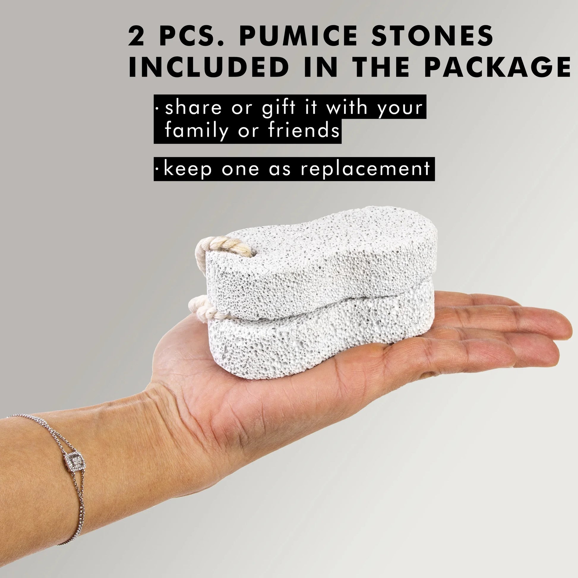 Foot Pumice Stone - Lava Stone for Feet Callus - Foot Scrubbers for Use in Shower - Pack of 2